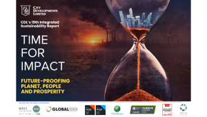 "Time for Impact" with image of an hourglass