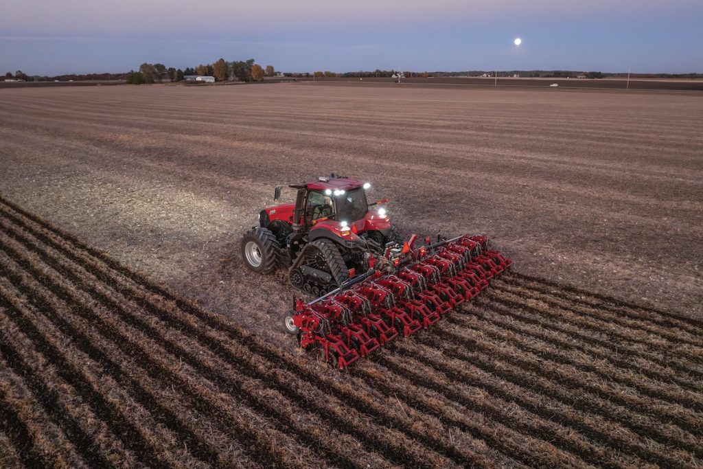 tractor in a field