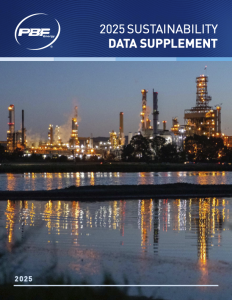 Report cover showing refinery